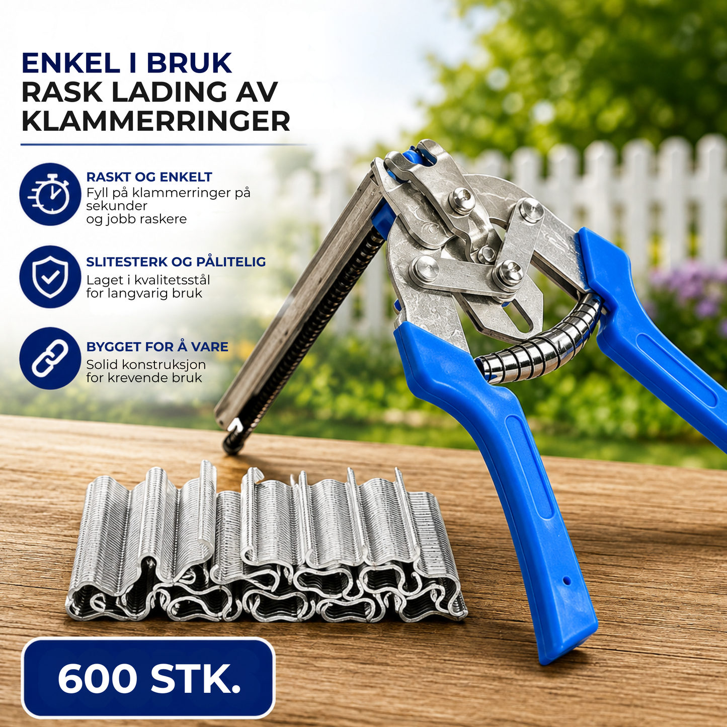 ClipMaster™ | Fest netting på sekunder – uten å tvinne ståltråd for hånd