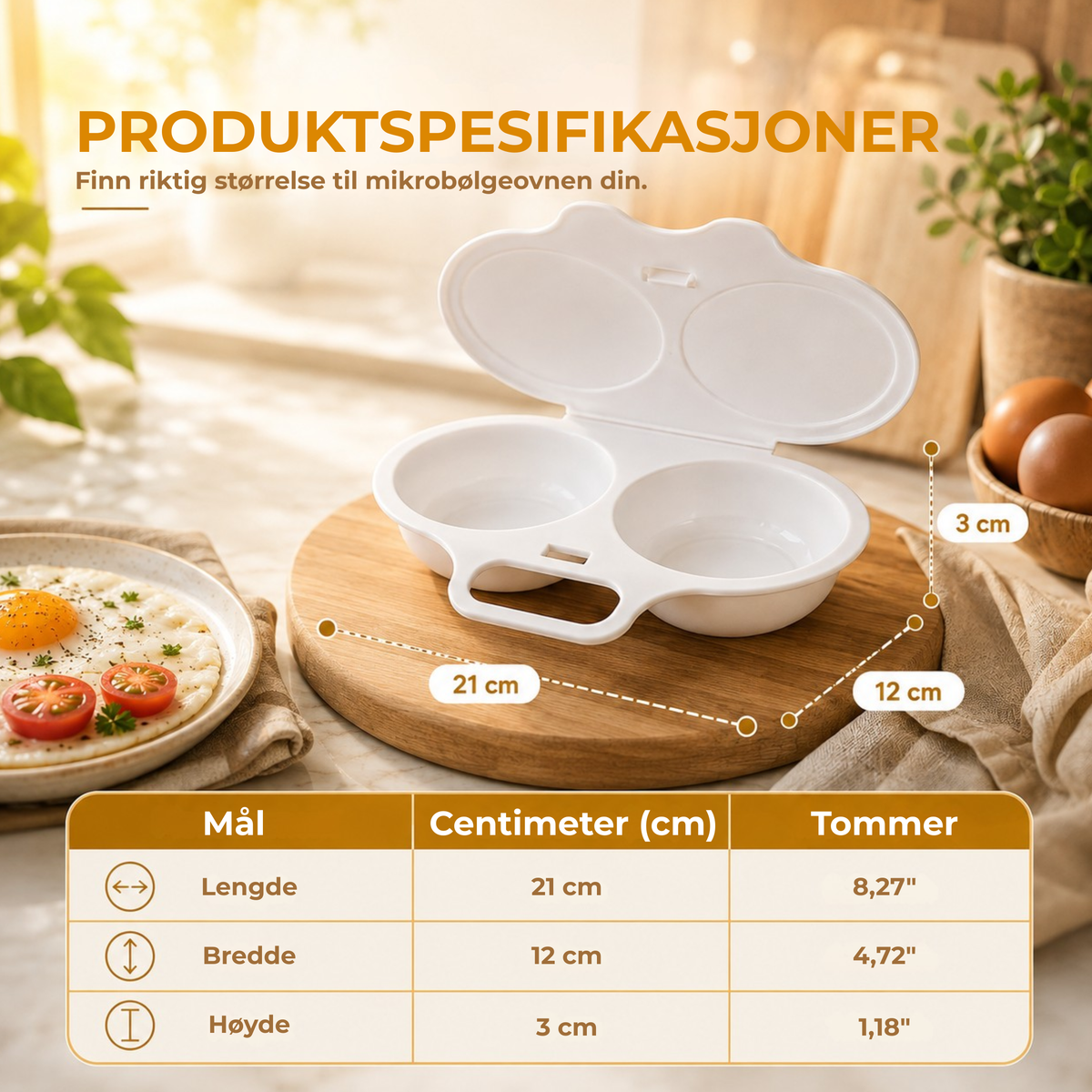 EggPod™ | Raske egg uten stekepanne