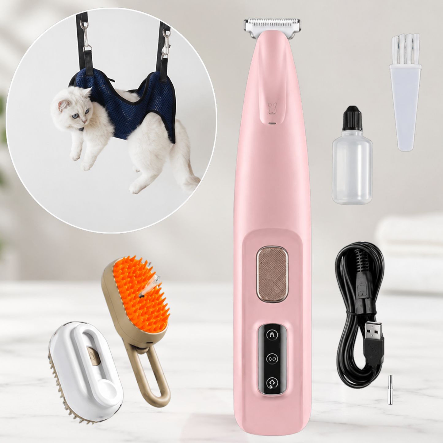 StilleTrimmer™ | Trådløs Pelstrimmer for Hund og Katt