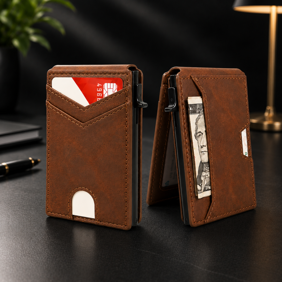 PopUp Lommebok™ | Slank RFID-lommebok med pop-up-kortholder