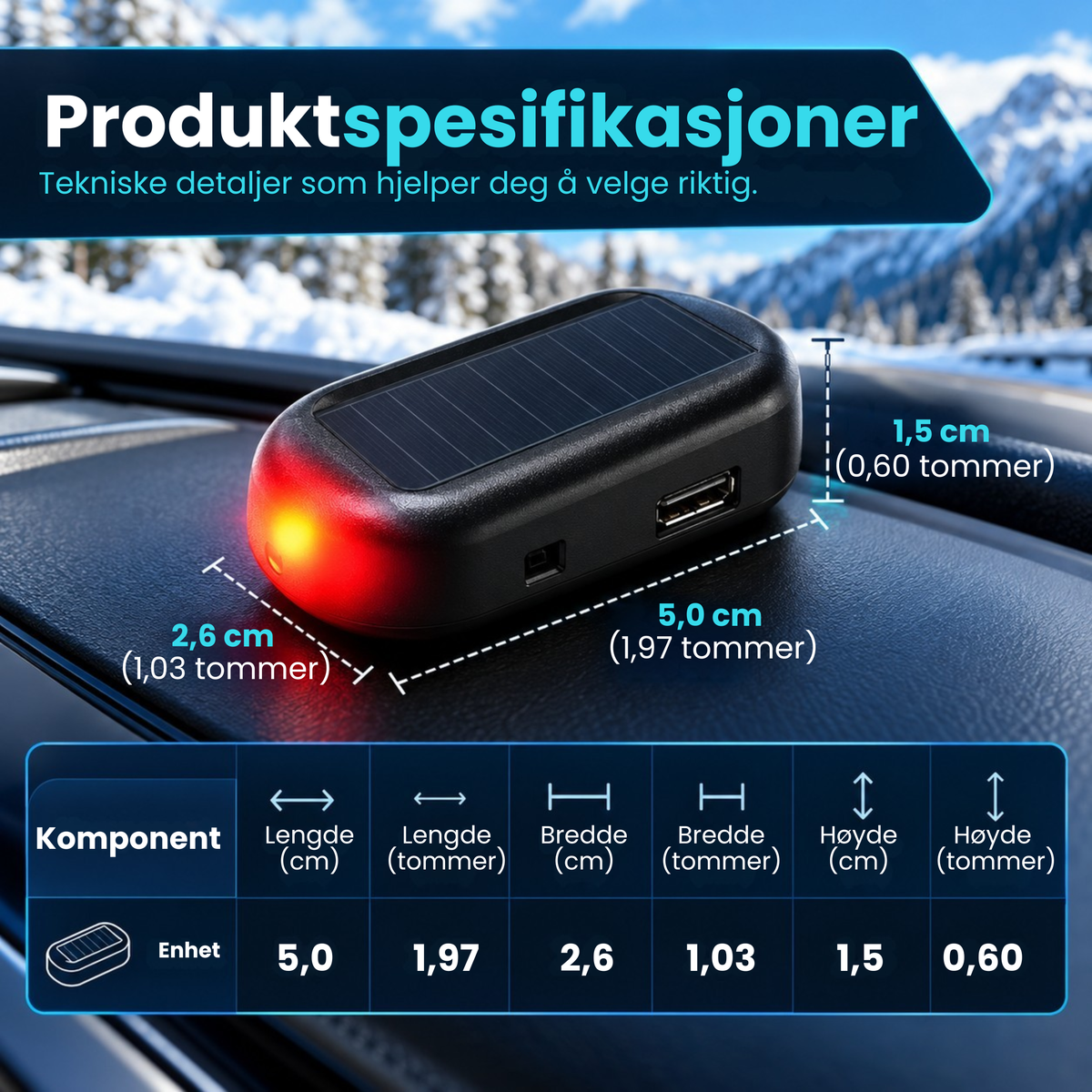 FrostRune | Kompakt elektronisk frostbeskyttelse for bilen