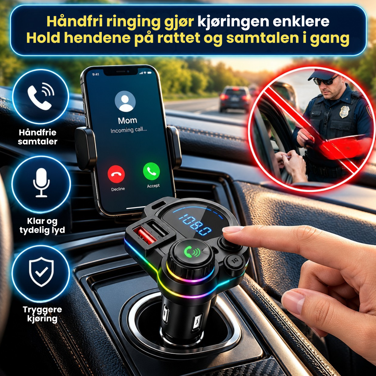 BilConnect™ | Gi bilen Bluetooth, musikk og lading på sekunder
