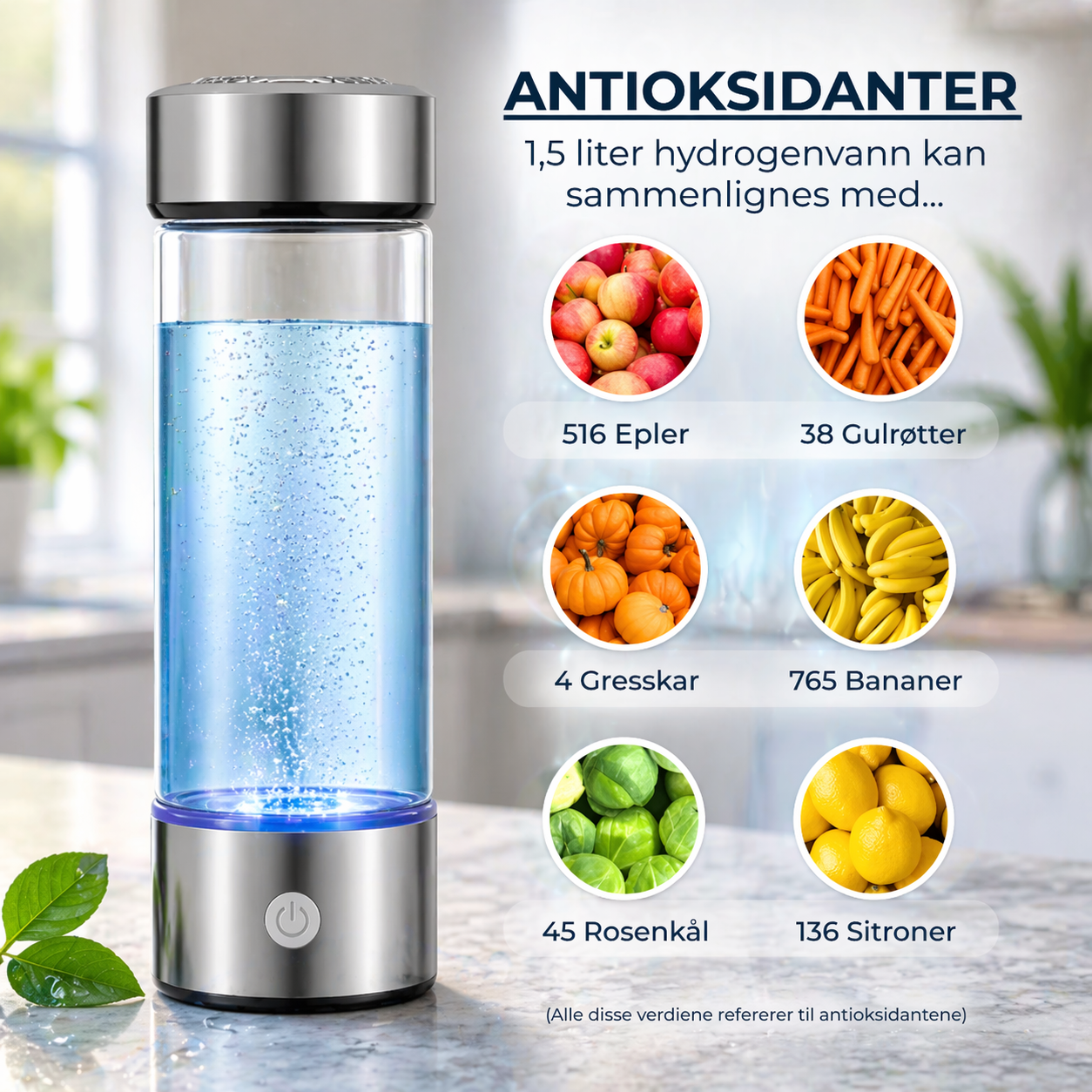 HydroBoost™ | Hydrogenvannflasken for bedre helse og mer energi