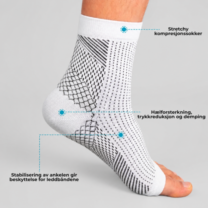 PainFree Steps™ Kompresjonssokker | Tunge, slitne føtter etter en lang dag? Det trenger ikke være normalen.