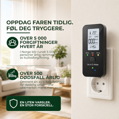 GassVarsler™ | Oppdag farlige gasser før de blir et problem