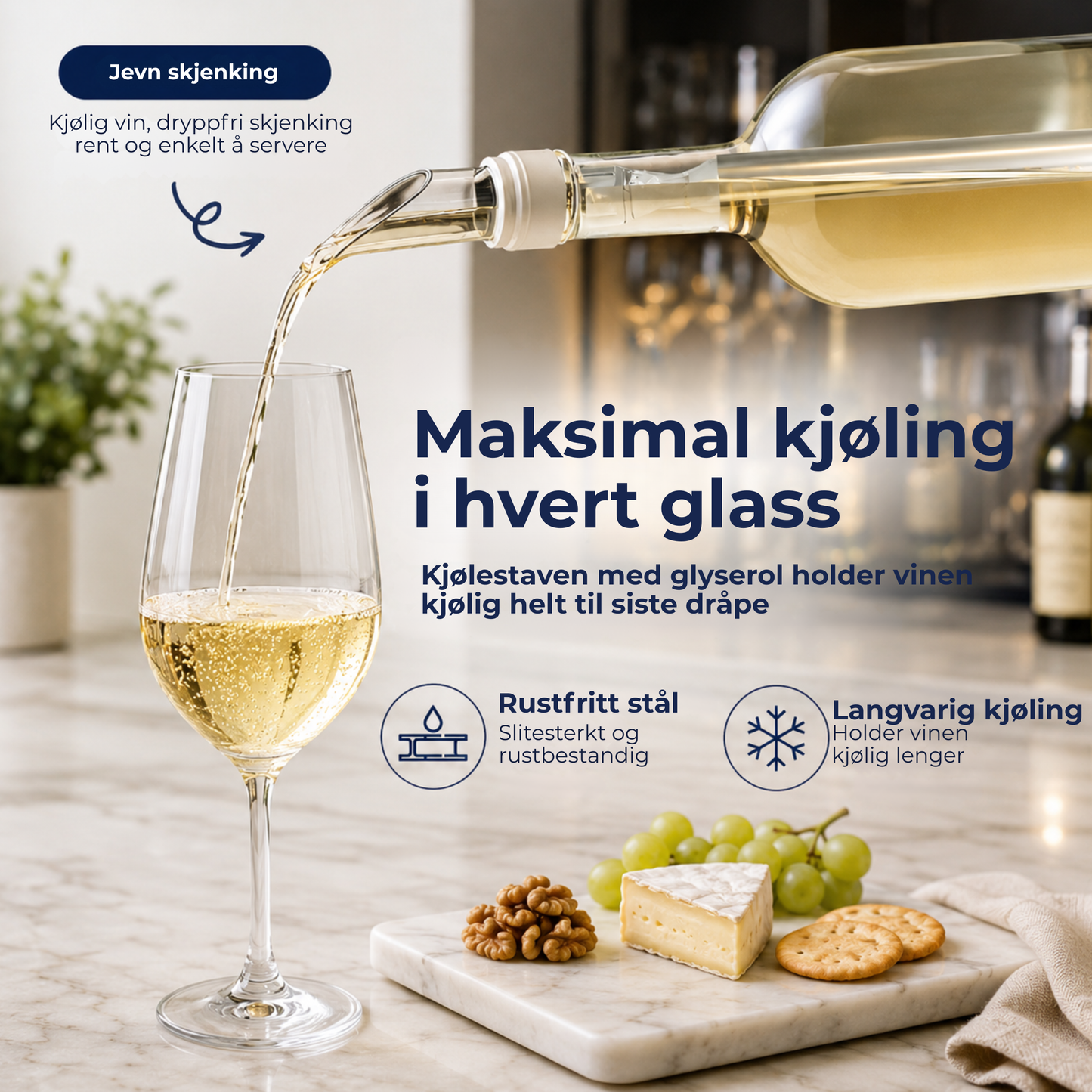 ChillPour™ | Hold vinen din på perfekt temperatur