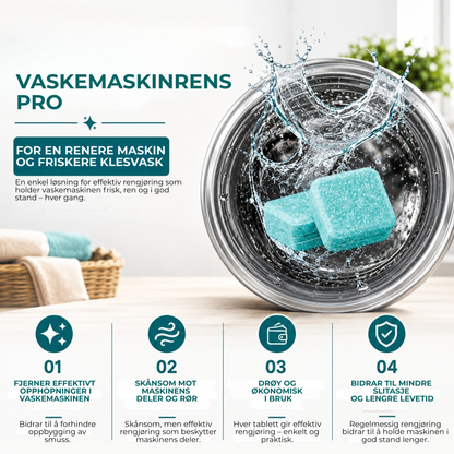 WashPure™ | Rengjøringstabletter mot lukt og dyrehår