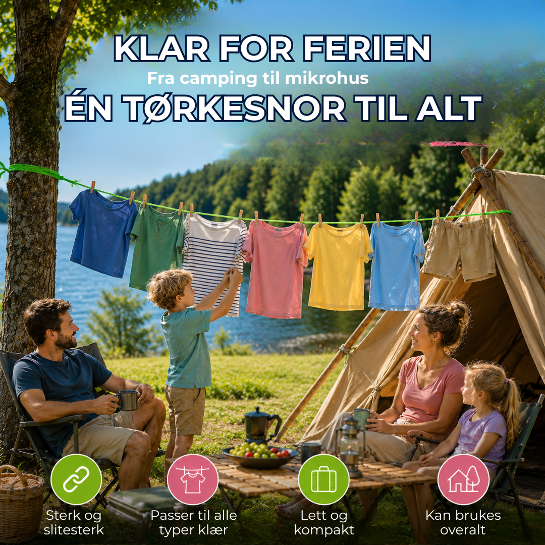 KlesGrep™ | Vindtett og sklisikker klessnor
