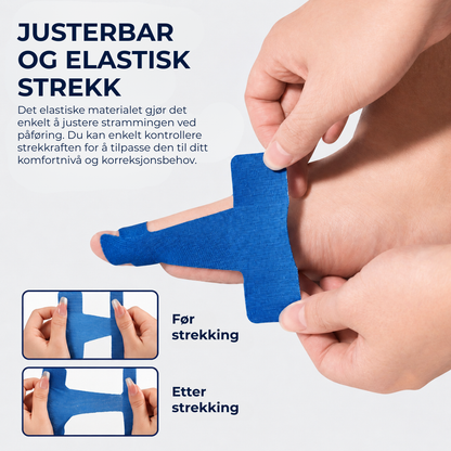 AlignTape™ | Ferdigklippet elastisk kinesiologitape for støtte ved hallux valgus