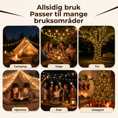 StringGlow™ | Campinglys med uttrekkbar lyslenke