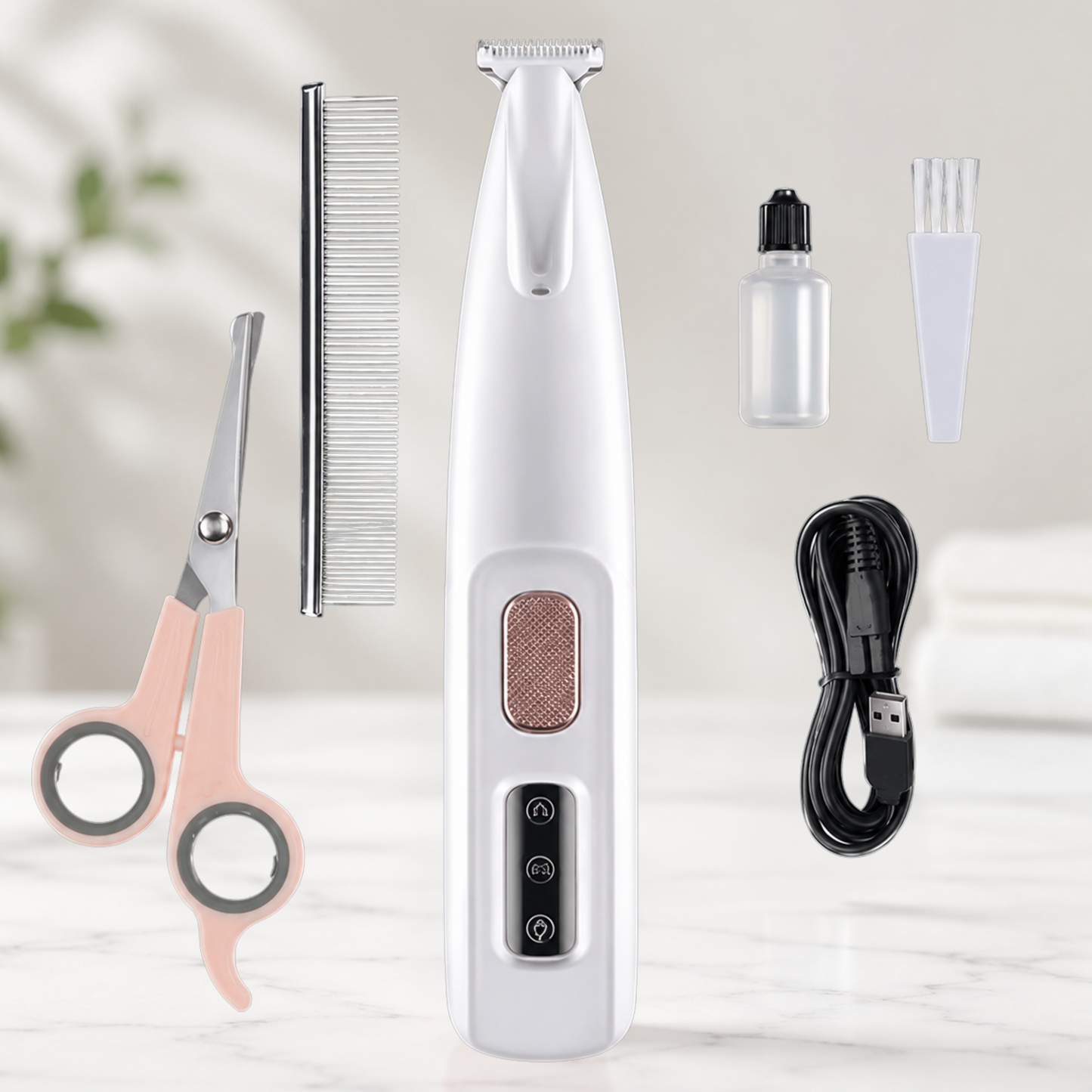StilleTrimmer™ | Trådløs Pelstrimmer for Hund og Katt