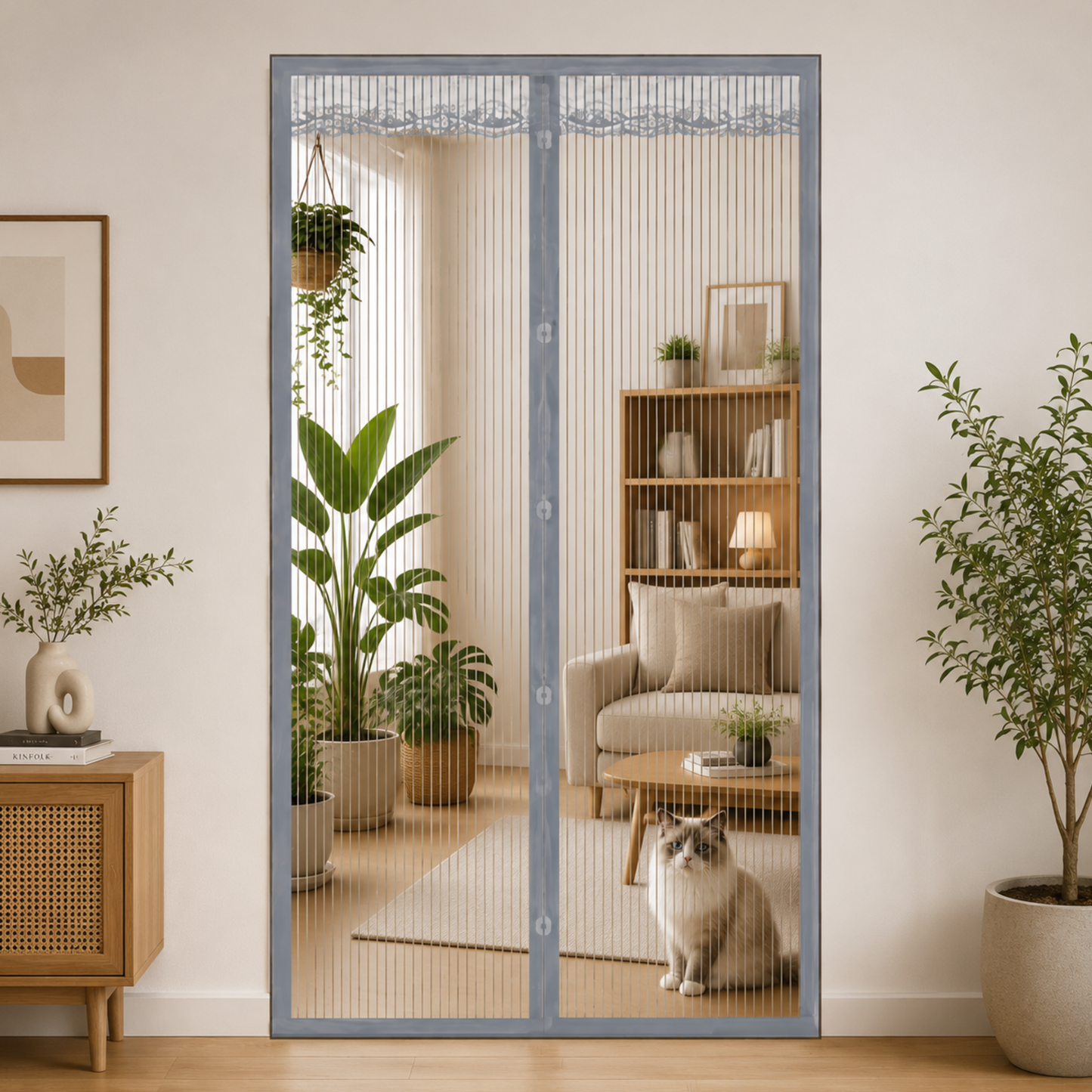 MagnetMesh™ | Sommergardin med magnetisk myggnett