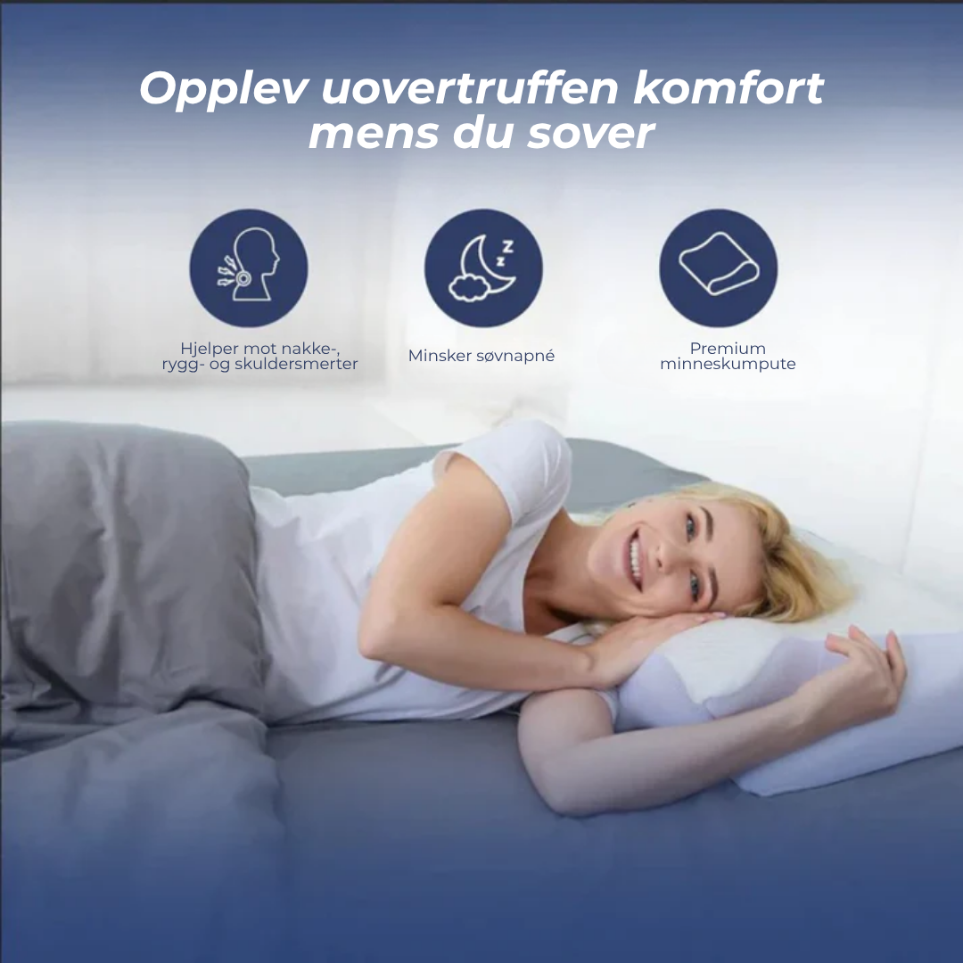 ErgoSøvn™ | Sov bedre, våkn opp uthvilt – ergonomisk støtte for nakke og rygg hele natten