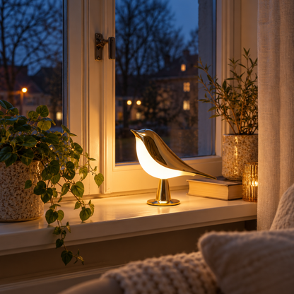 LysPip | Trådløs fuglelampe med varmt, dimbart lys