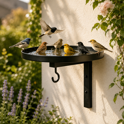 BirdBasin™ | Veggmontert fuglebad med opphengskrok