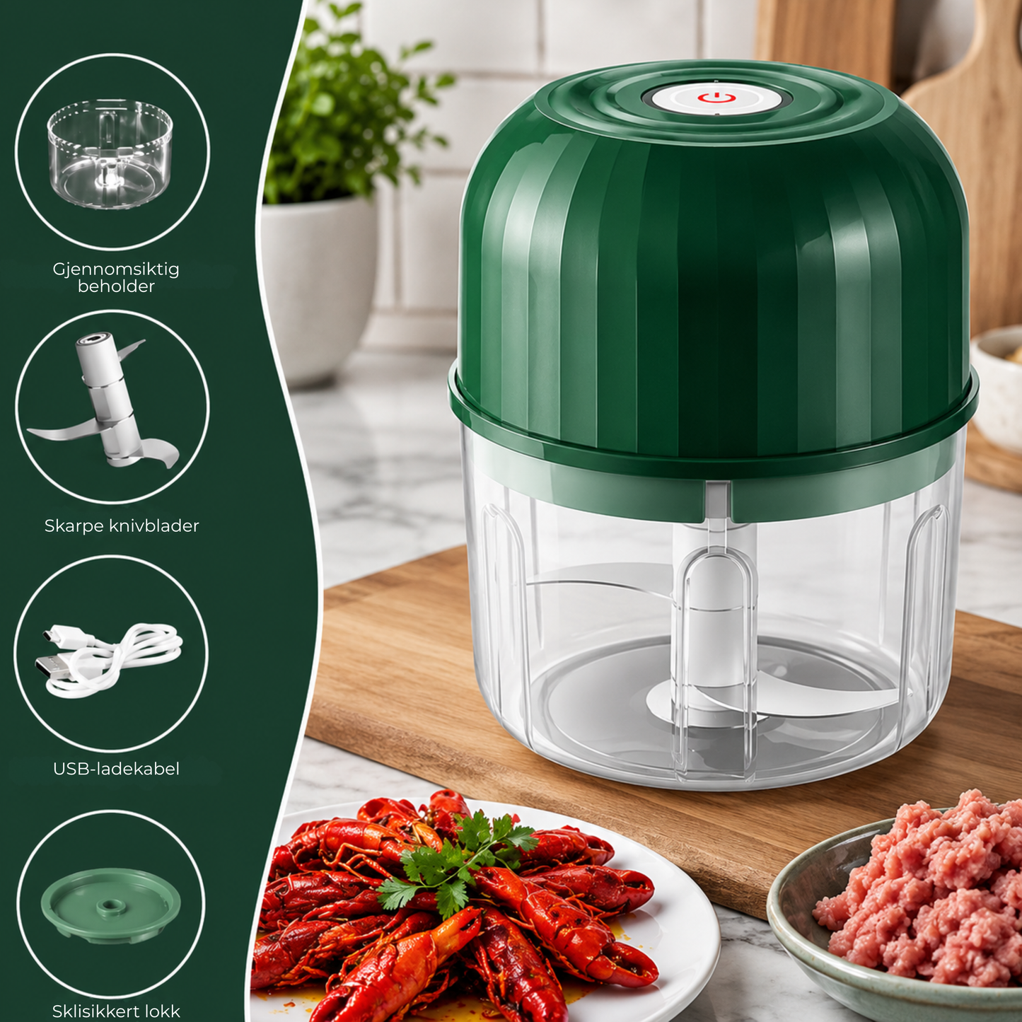 QuickChop™ | Hakk på sekunder – uten knivarbeidet