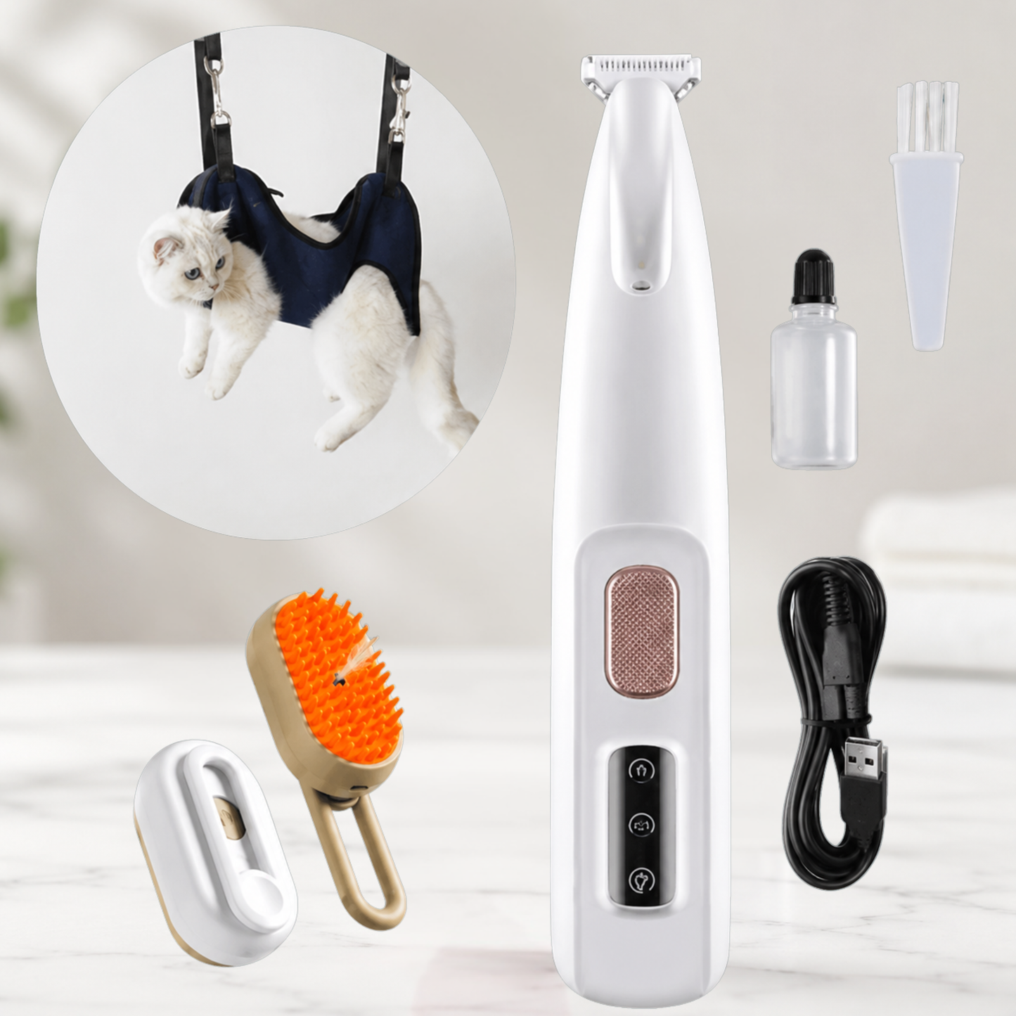 StilleTrimmer™ | Trådløs Pelstrimmer for Hund og Katt