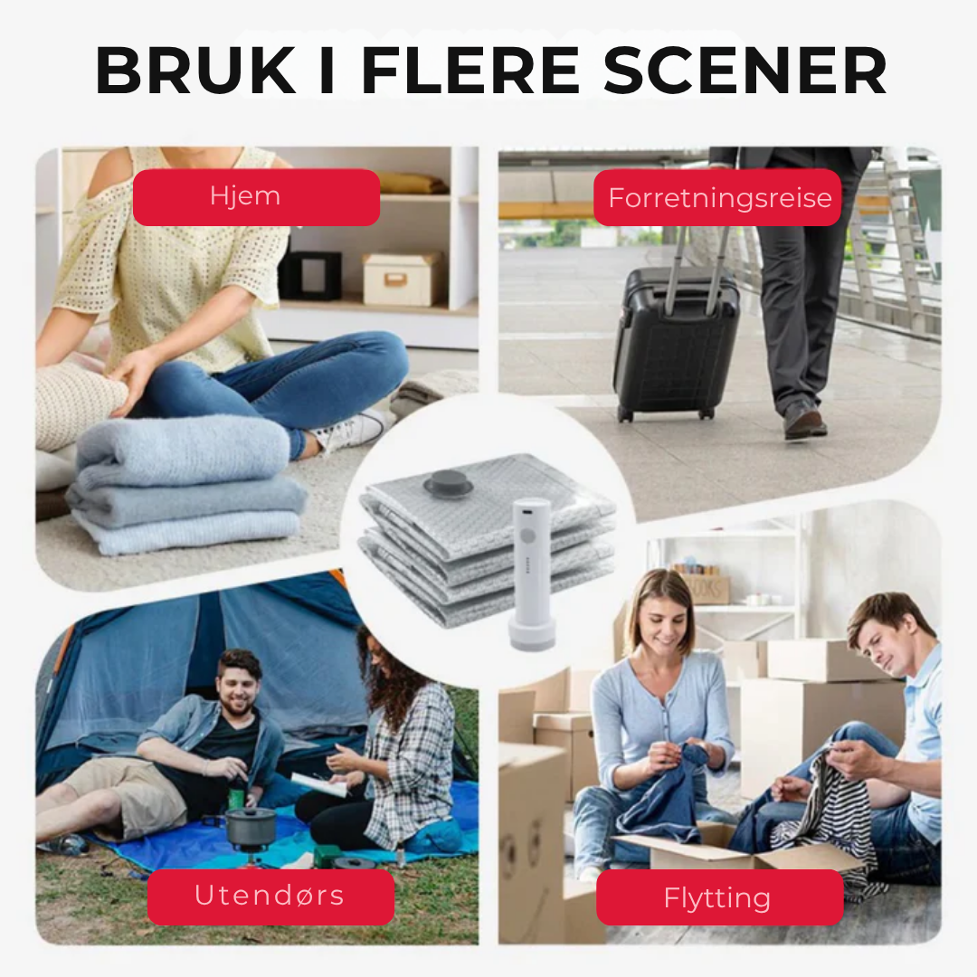 VacuPack™ | Pakk smartere og få plass til mye mer