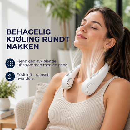 NeckBreeze™ | Bærbar, oppladbar nakkevifte for umiddelbar avkjøling