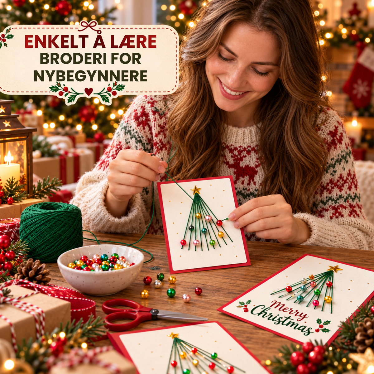 JuleSting | Lag dine egne personlige julekort med broderi