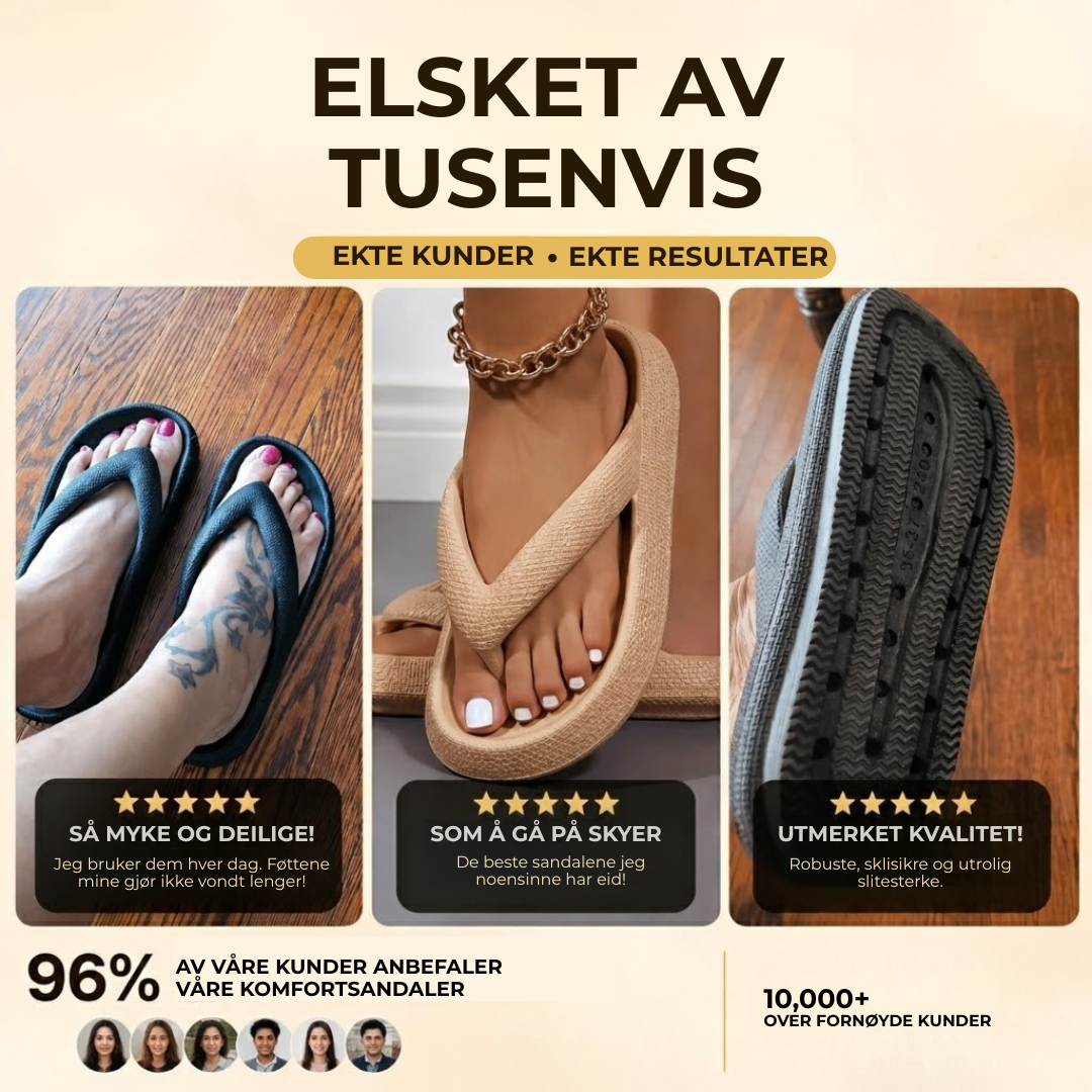 CloudStep™ | Recovery Flip Flops – Laget for slitne føtter
