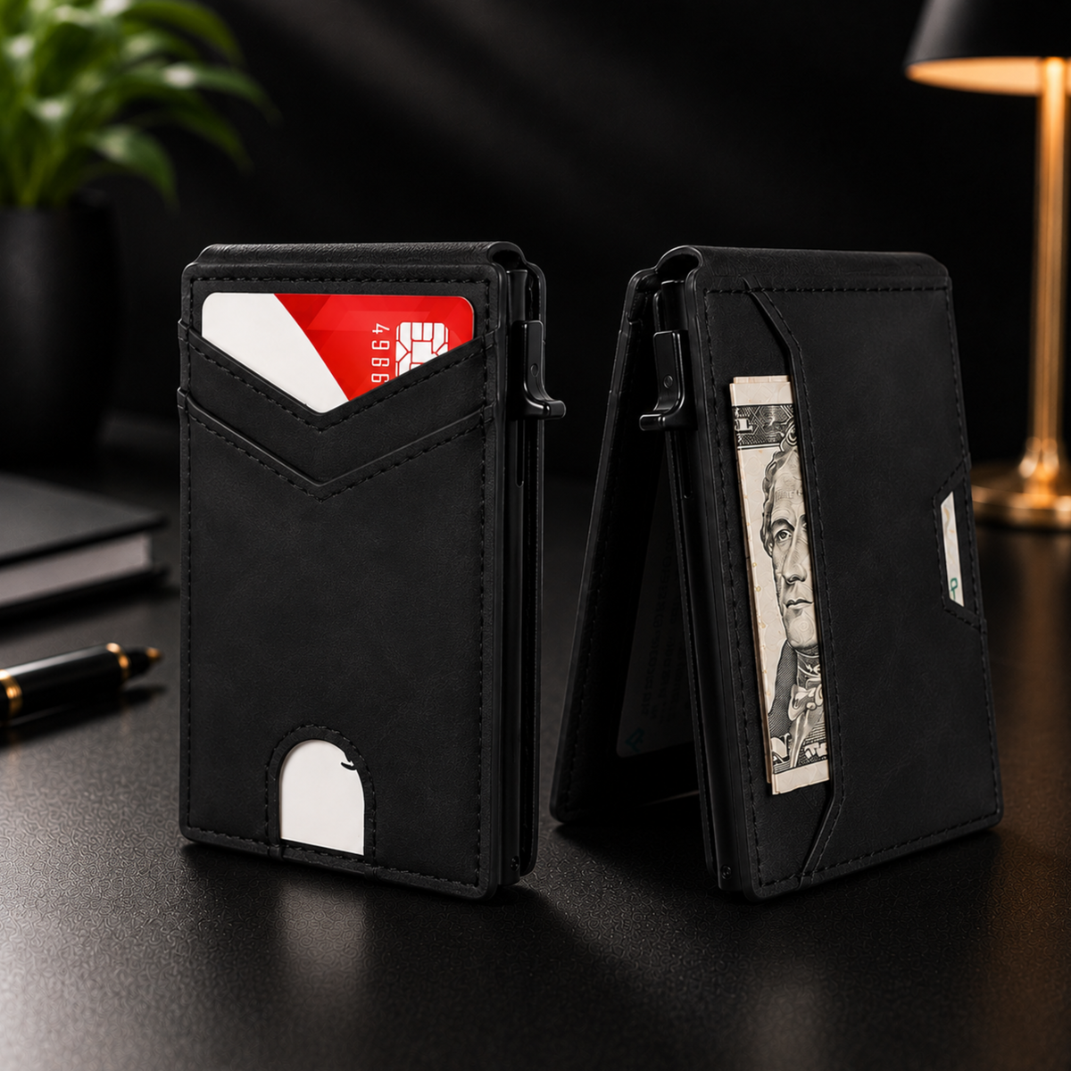 PopUp Lommebok™ | Slank RFID-lommebok med pop-up-kortholder