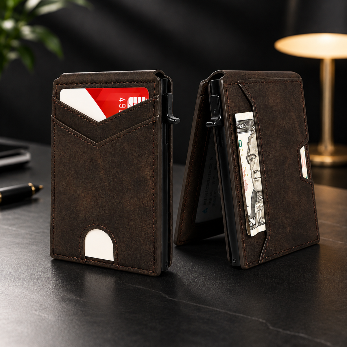 PopUp Lommebok™ | Slank RFID-lommebok med pop-up-kortholder