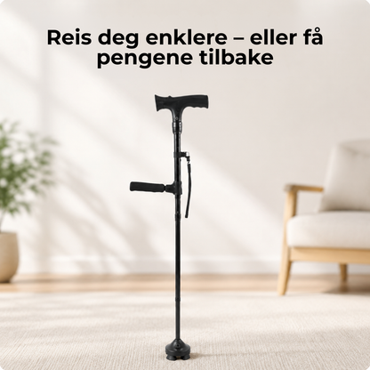 SeisomaApu™ | Sammenleggbar støttestokk med ekstra håndtak