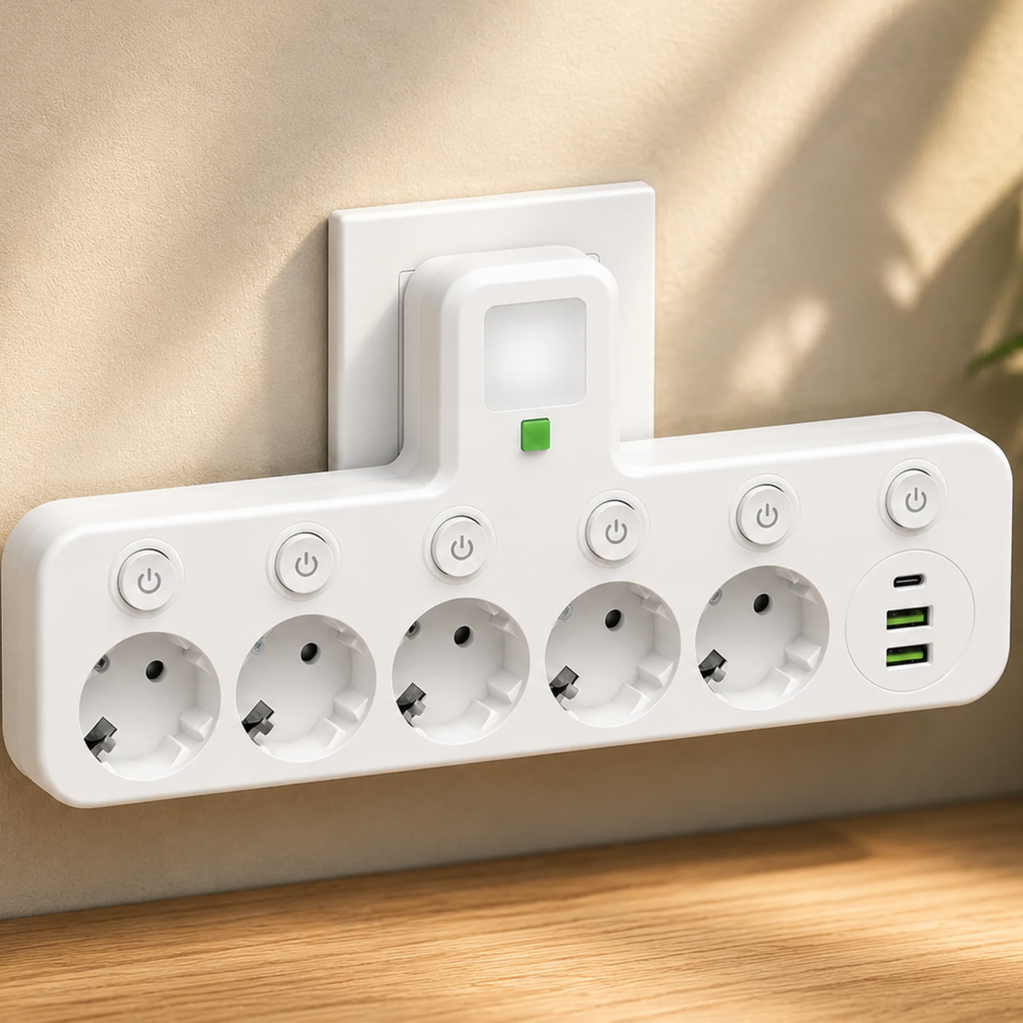 PowerHub™ | Flere stikkontakter og USB-lading på ett sted