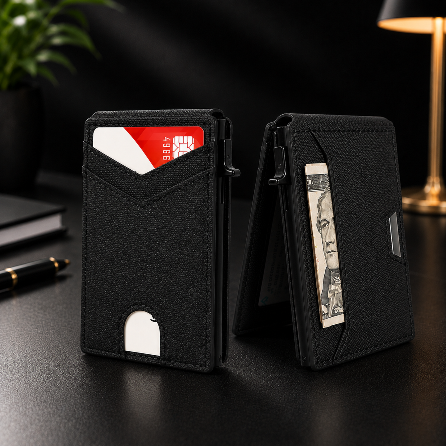 PopUp Lommebok™ | Slank RFID-lommebok med pop-up-kortholder
