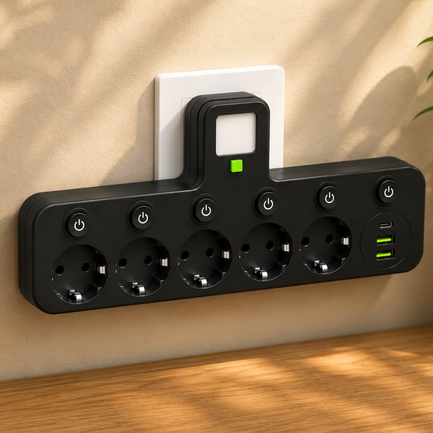 PowerHub™ | Flere stikkontakter og USB-lading på ett sted