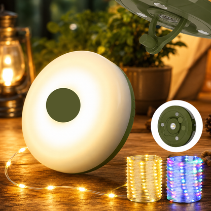 StringGlow™ | Campinglys med uttrekkbar lyslenke