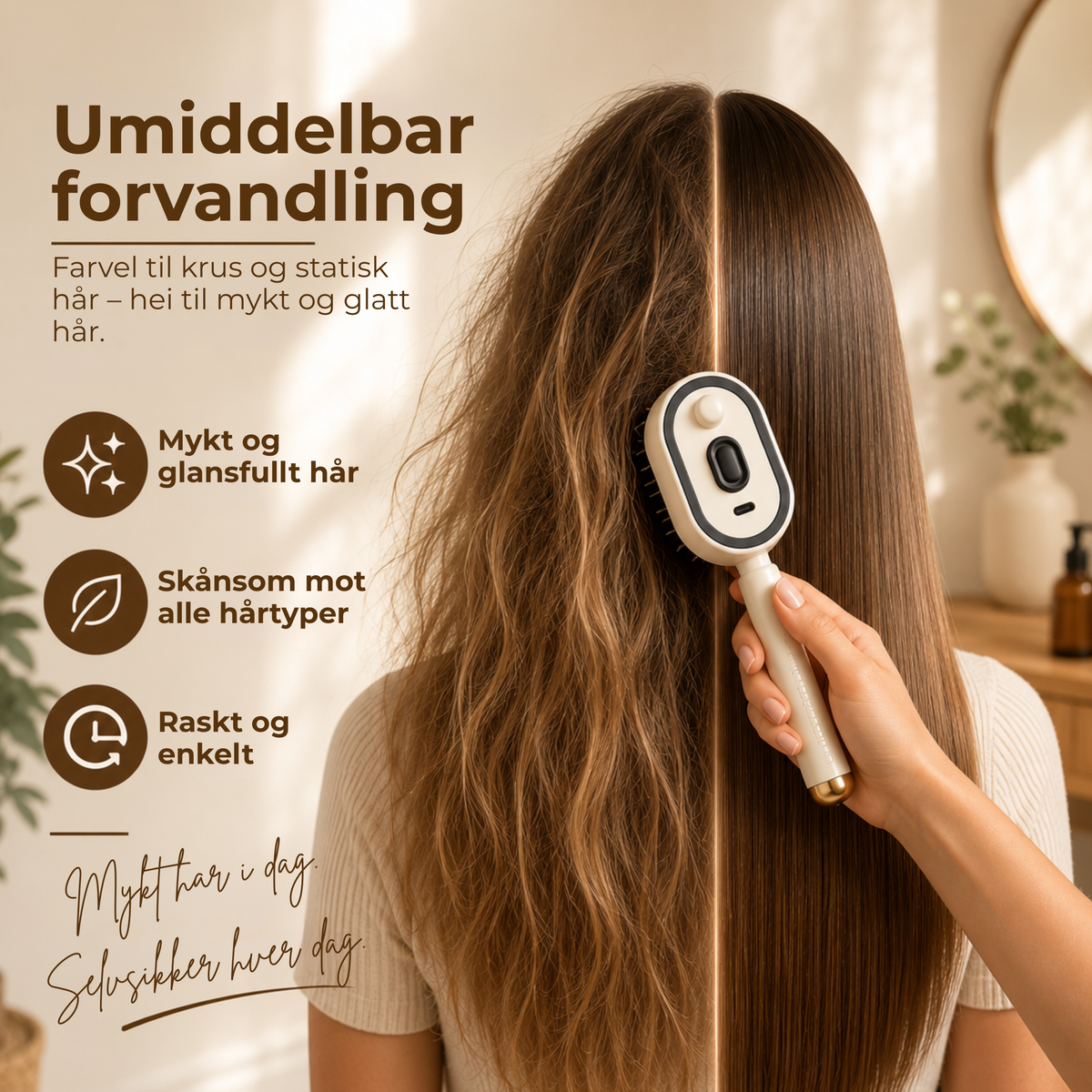 MistBørste™ | Mindre krus – hårstrå for hårstrå