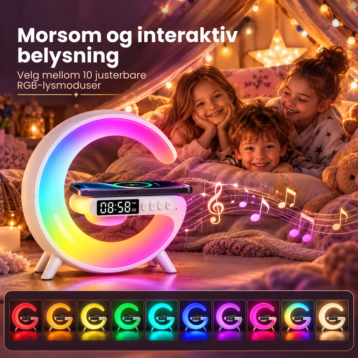 NattBase | Lad mobilen, spill musikk og skap stemning med én enhet