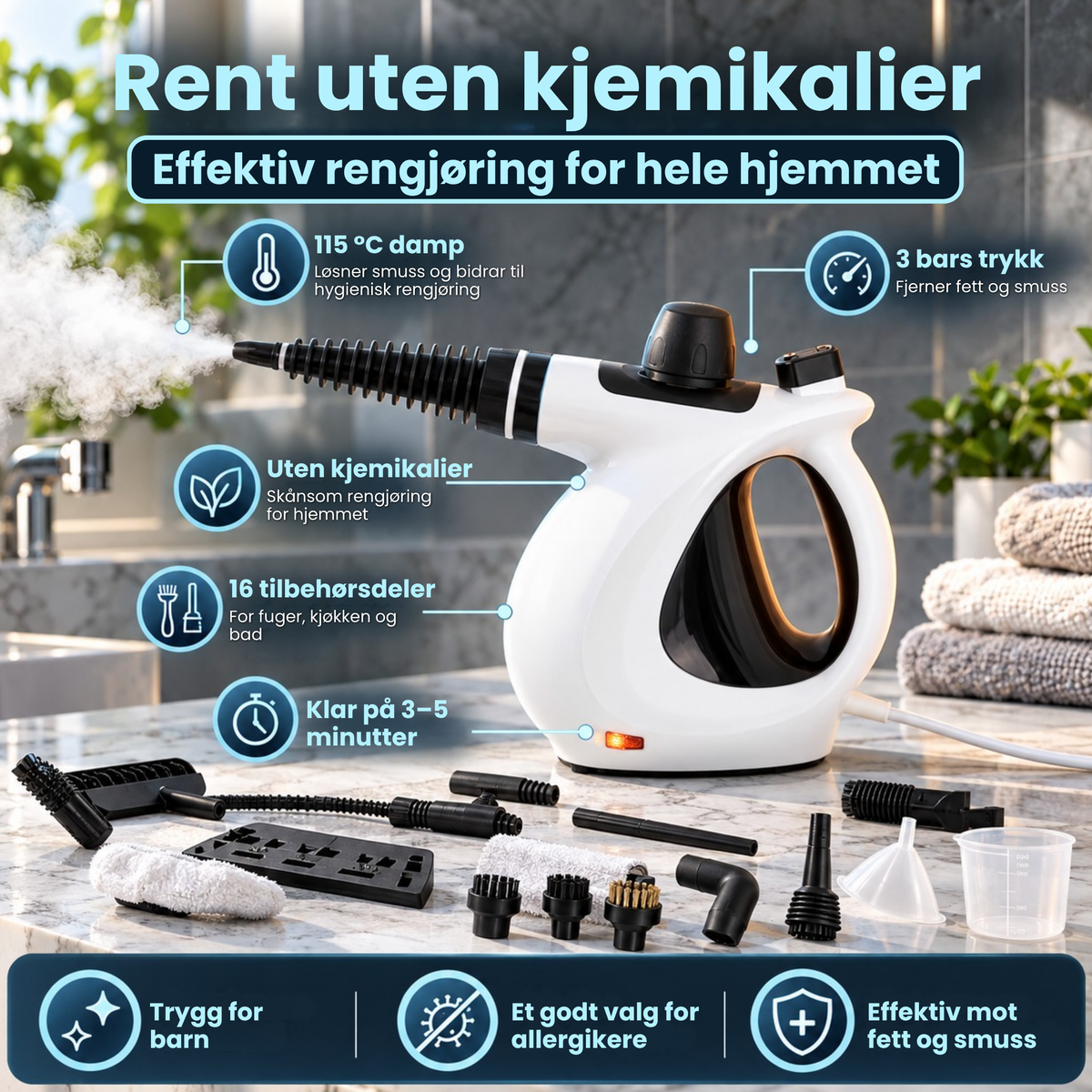 PureSteam™ | Kraftig damprengjøring uten unødvendig skrubbing