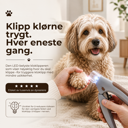 PoteKlipp™ | LED-klotang med forstørrelsesglass for hunder og katter