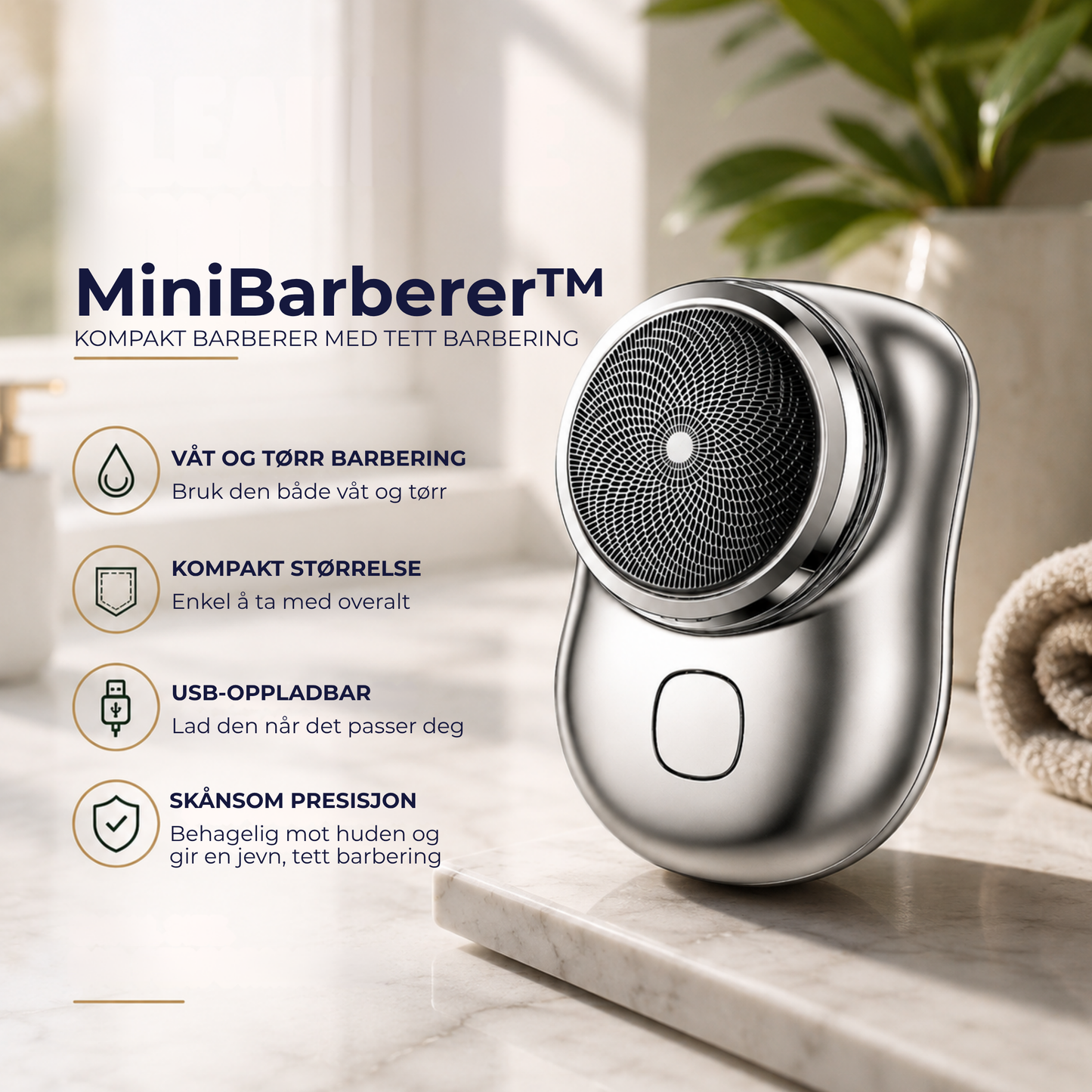 MiniBarberer™ | Kompakt barbermaskin for rask og jevn barbering