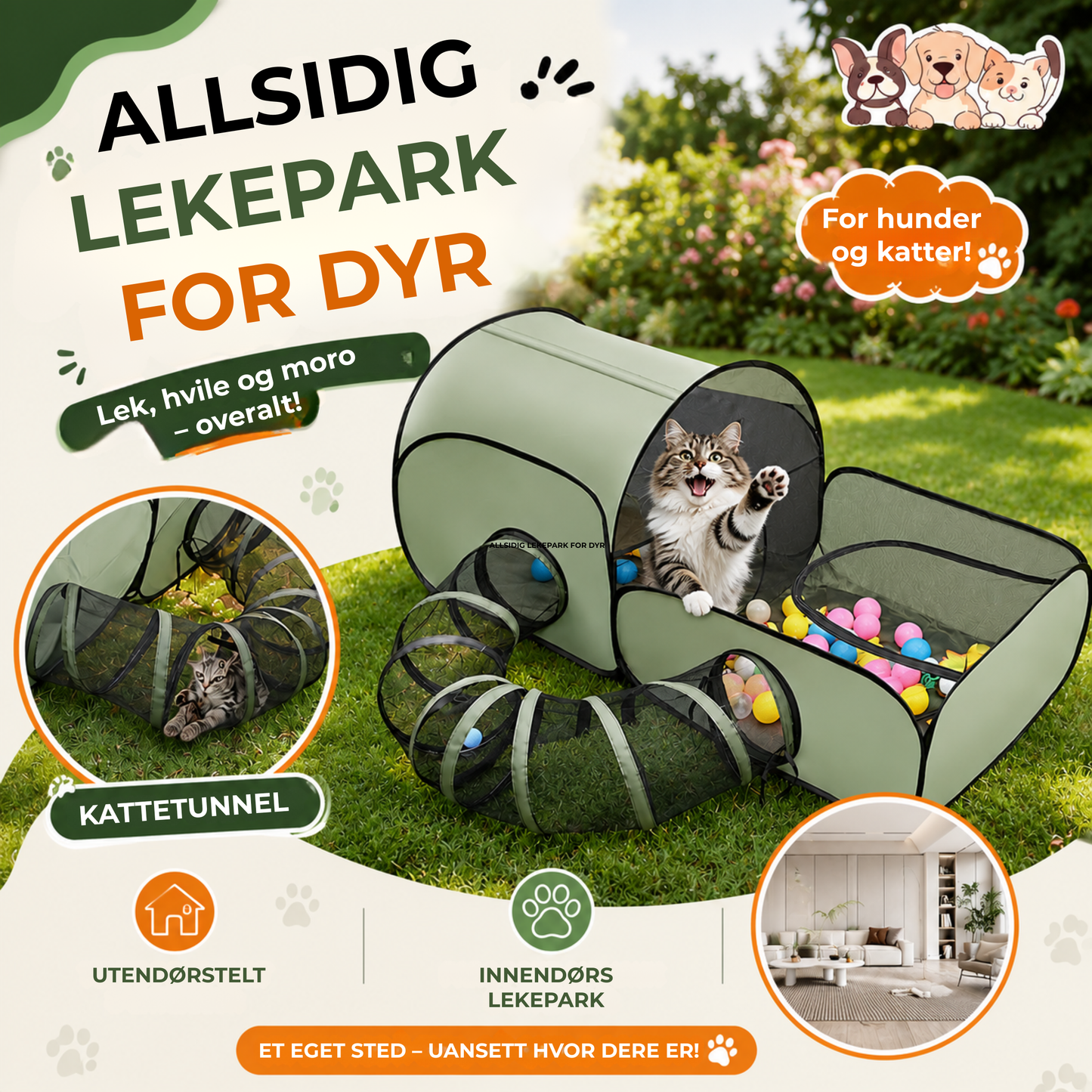 CatHaven™ | Perfekt som fristed, lekeområde og valpekasse – Vaskepose