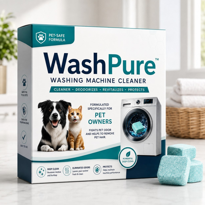WashPure™ | Rengjøringstabletter mot lukt og dyrehår