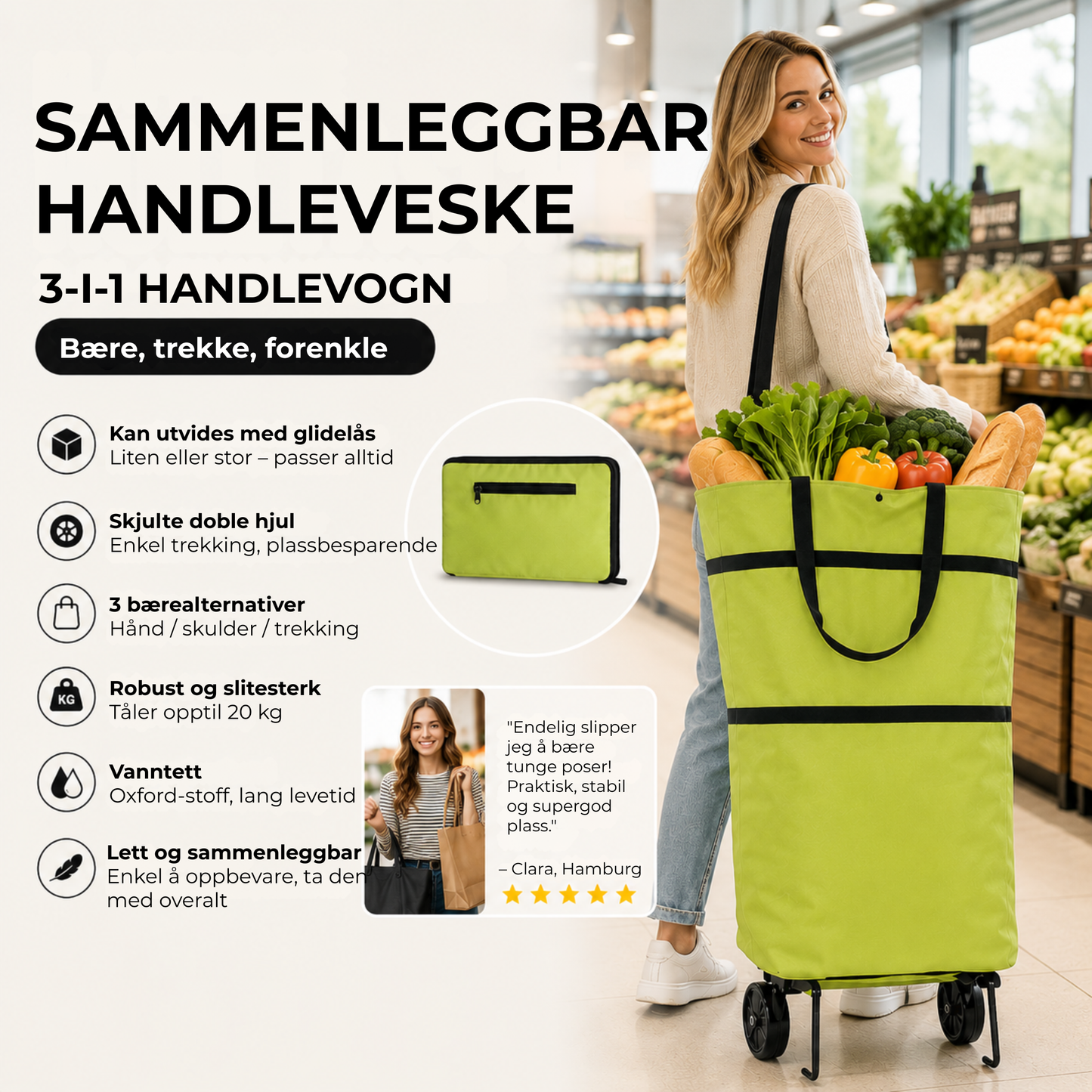 RollBag™ | Bær mindre. Rull mer