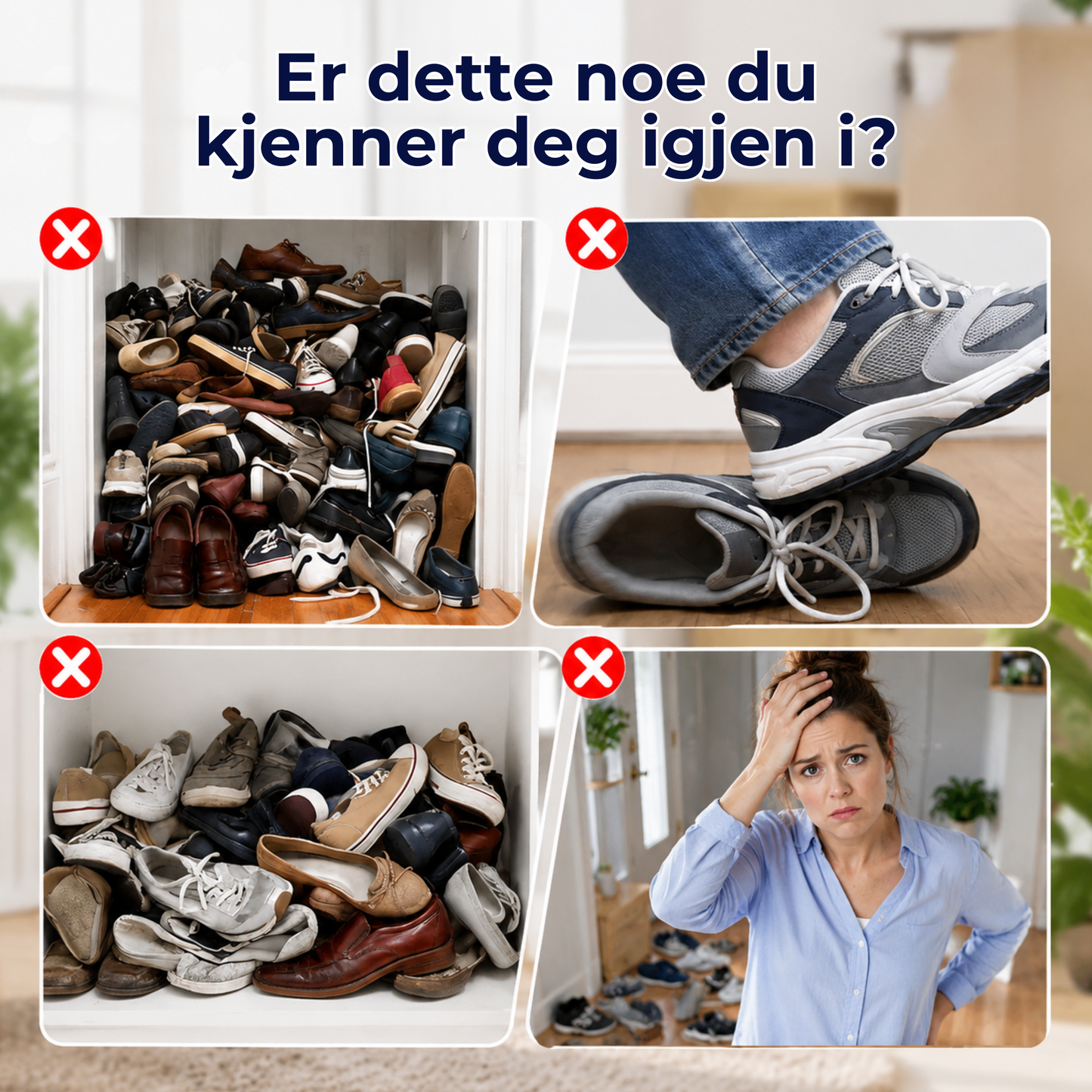 SkoHenger™ | Smart skoppbevaring over døren – plass til opptil 36 par sko