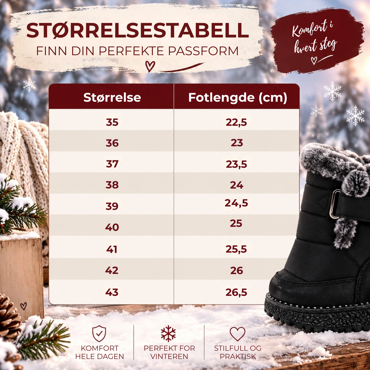 Størrelsesguide
