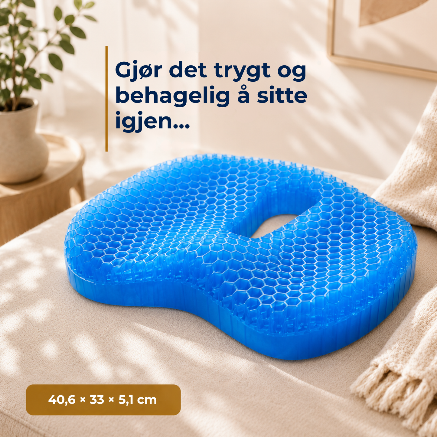 SeatRelief Gel™ | Avlaster trykket ved kilden – automatisk