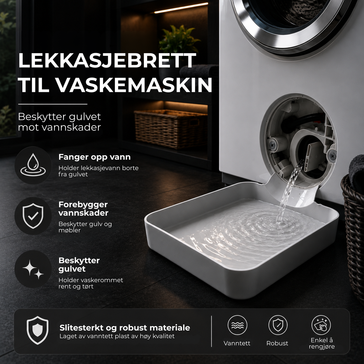 FilterTray™ | Hold gulvet tørt ved filterrengjøring