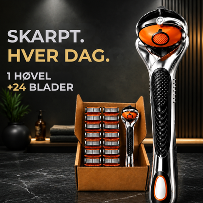 BladeCraft™ | 24 barberblader + gratis barberhøvel