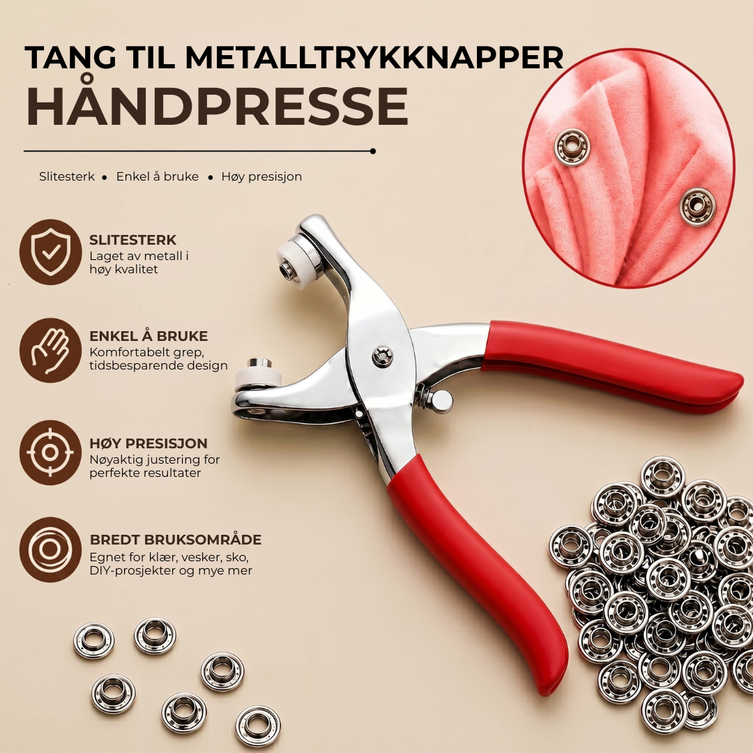ButtonPro™ | Knappverktøy – Fest perfekte knapper på sekunder