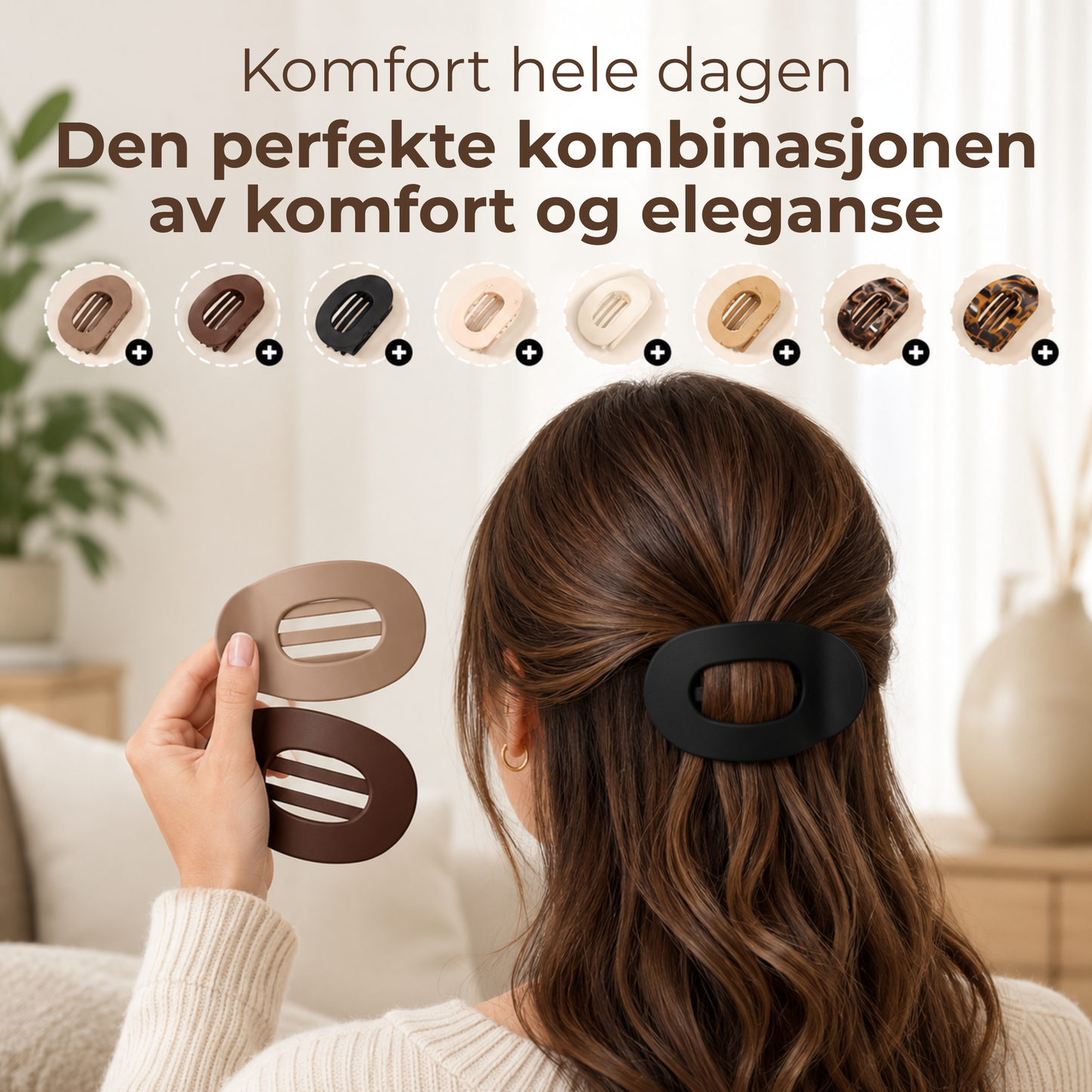 FlatKlemme™ | Flat og komfortabel hårklemme med sikkert design