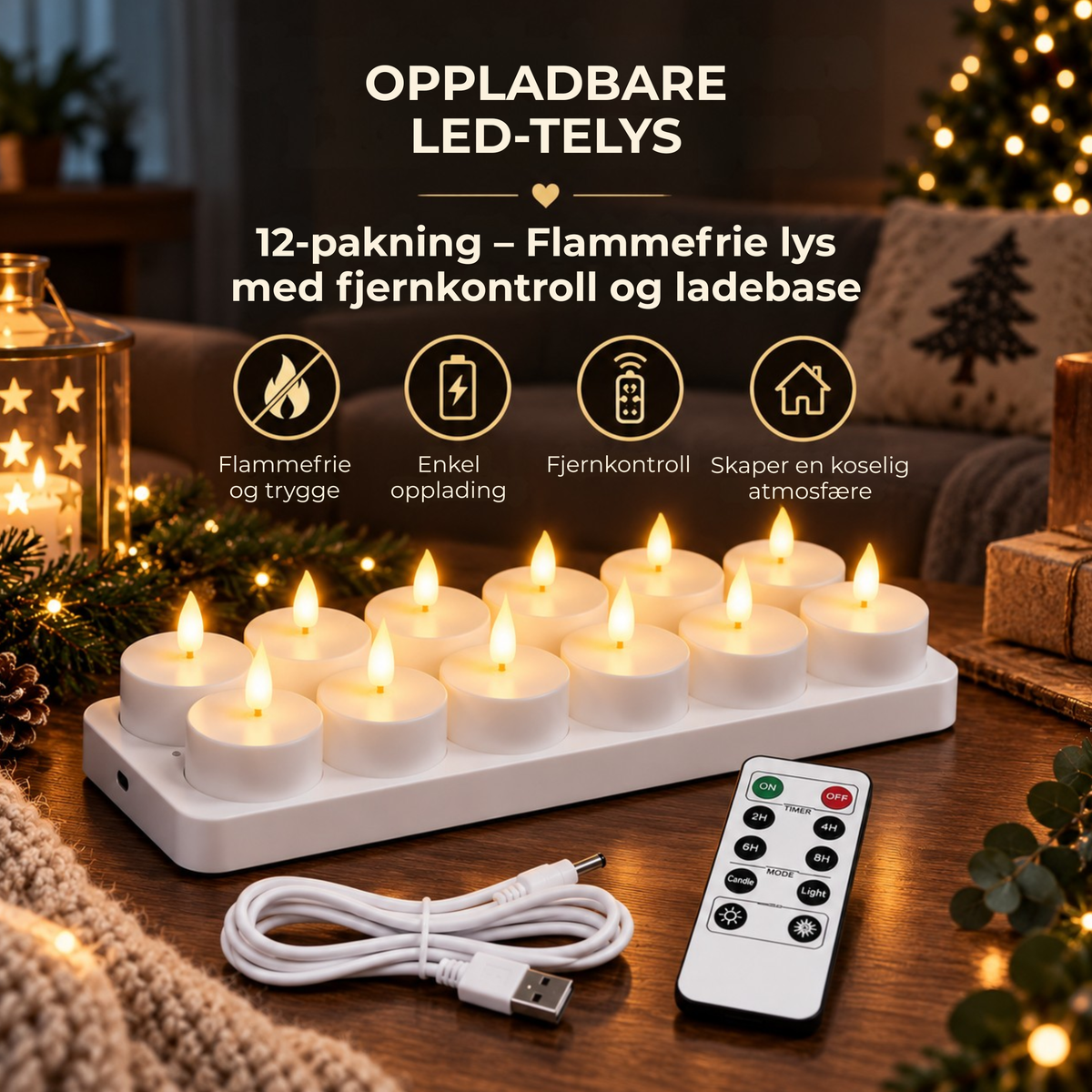 LED Telys™ | Koselig lys uten åpen flamme