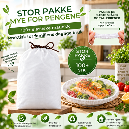 StrekkLokk™ | Elastiske matlokk for enkel oppbevaring