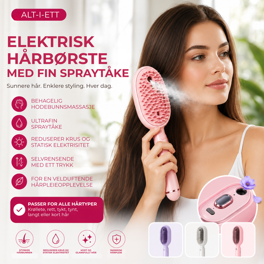 MistBørste™ | Elektrisk hårbørste med fin spraytåke